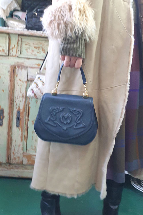 lovely   Mila schon leather navy bag